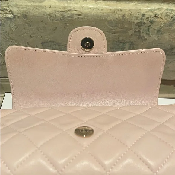 EUC Chanel Pink Quilted Lamskin CC Cosmetic Bag with Chanel Box - Picture 8 of 14